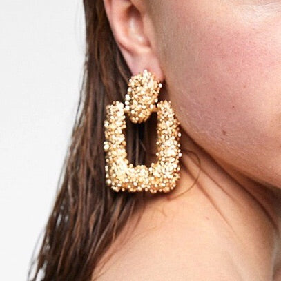 Chunky square earrings